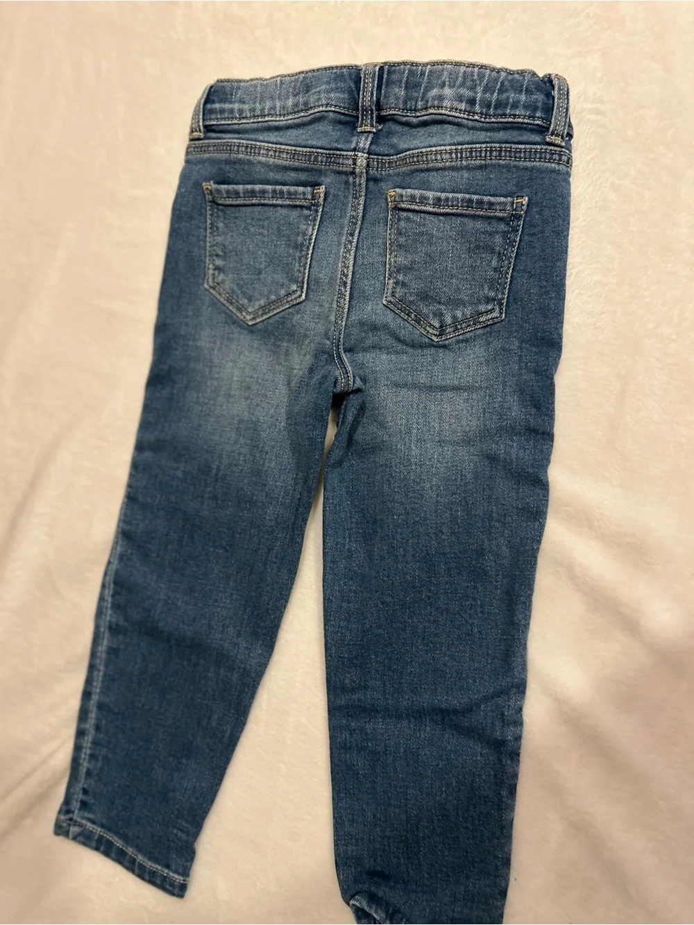 OshKosh B'gosh Blue Denim Jeans Girls 4T Cotton Button Closure Pockets
